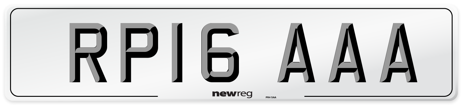 RP16 AAA Number Plate from New Reg